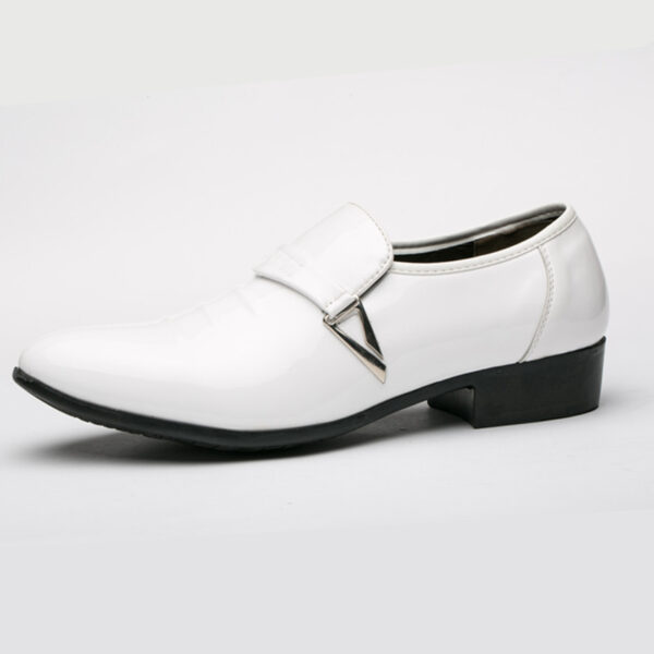 Men's Fashion Bright Leather Men's Shoes Over-Foot Single Shoes