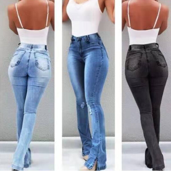 Stretch ripped jeans