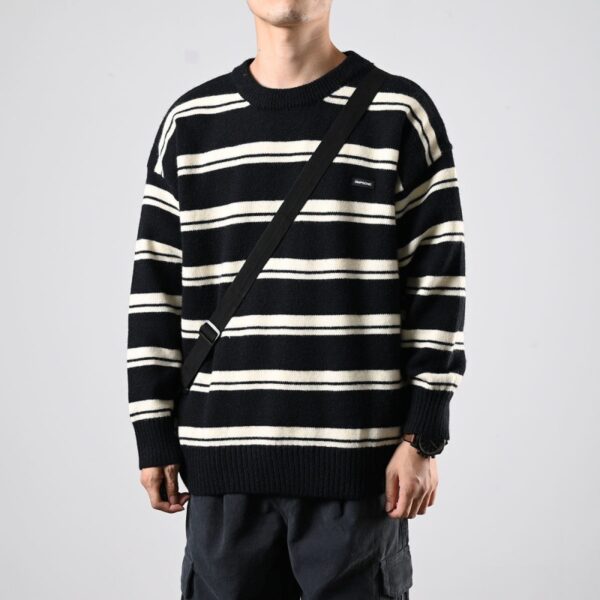 Winter Couples Wear Trendy Striped Sweaters For Men