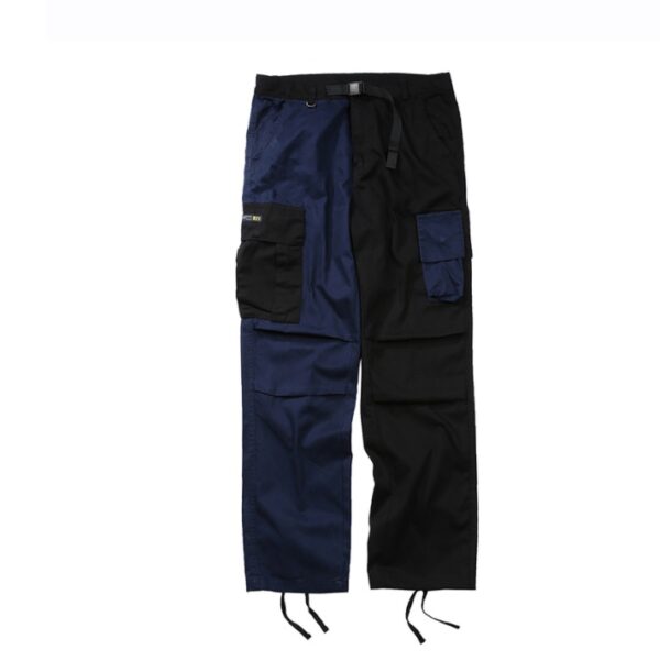 Contrasting color big pocket cargo pants