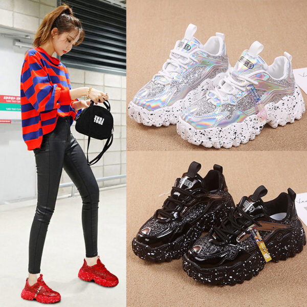 Platform heightened sneakers