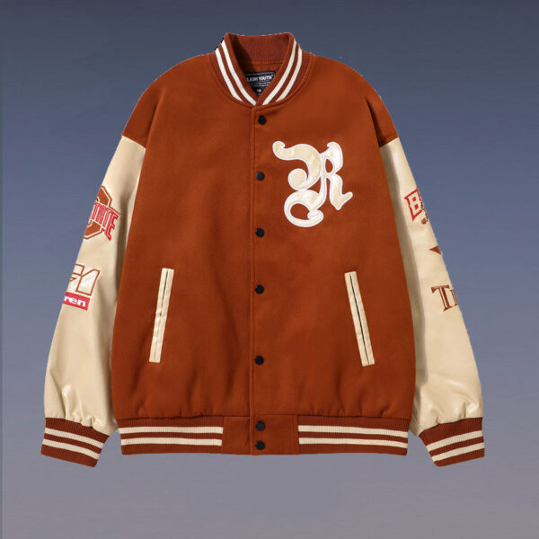 Retro Embroidered Baseball Jacket Tide Brand