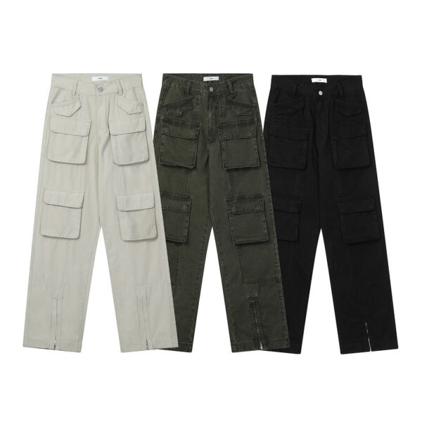 Fashion Brand Retro Slit Multi-pocket men's Cargo Pants