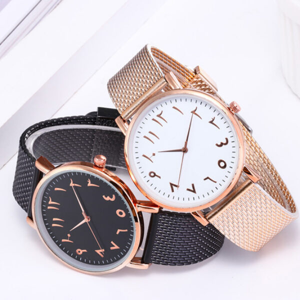 Fashion Creative Quartz Watches Couple Watches Digital Mesh Band Watches