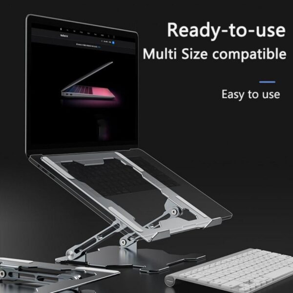 Adjustable Laptop Stand Portable Computer Stand Aluminum Alloy Laptop Riser Compatible Laptop Stand Holder