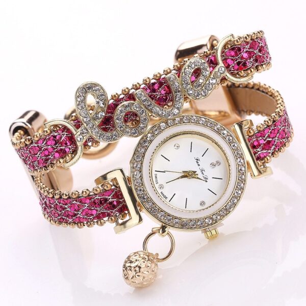 FanTeeDa Brand Women Bracelet Watches Ladies Watch Rhinestones